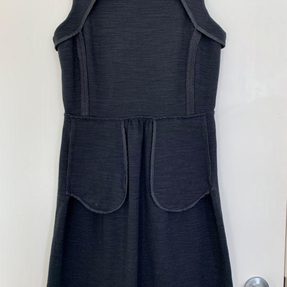 🛹 Madewell 👩🎓 Blackjersey Fit and Flare Dress - Picture 4 of 10